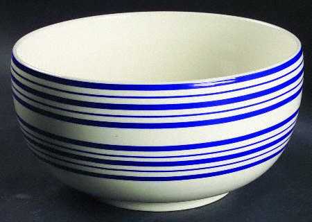 Cafe Stripe Blue (LR021, LR050) 11" Large Salad Serving Bowl