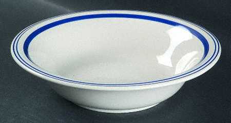 Cafe Stripe Blue (LR021, LR050) Coupe Soup Bowl