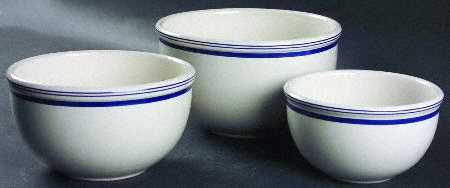 Cafe Stripe Blue (LR021, LR050) (3 Piece) Mixing Bowl Set