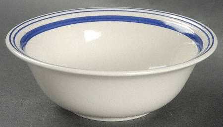Cafe Stripe Blue (LR021, LR050) Coupe Cereal Bowl
