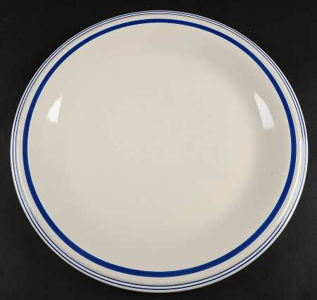 Cafe Stripe Blue (LR021, LR050) 12" Chop Plate (Round Platter)