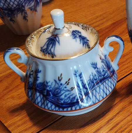 Blue Rhapsody Sugar Bowl & Lid