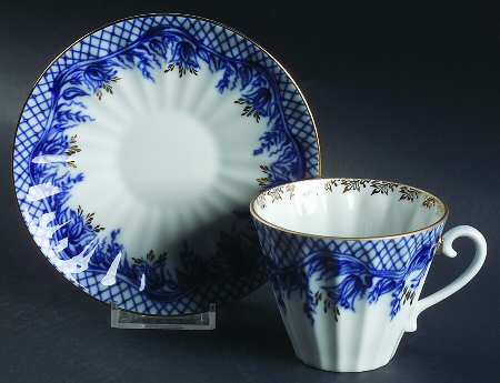 Blue Rhapsody Flat Cup & Saucer Set