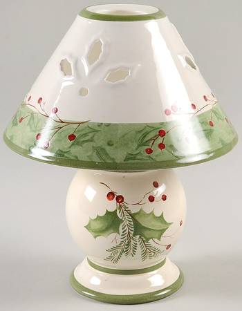 Holiday Gatherings Damask Tea Light Lamp with Shade