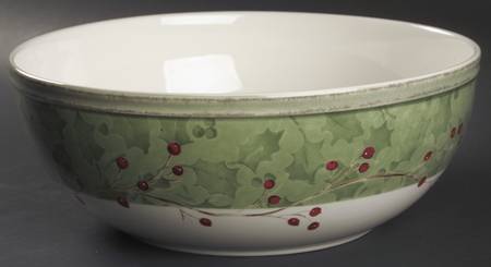 Holiday Gatherings Damask 9" Round Vegetable Bowl