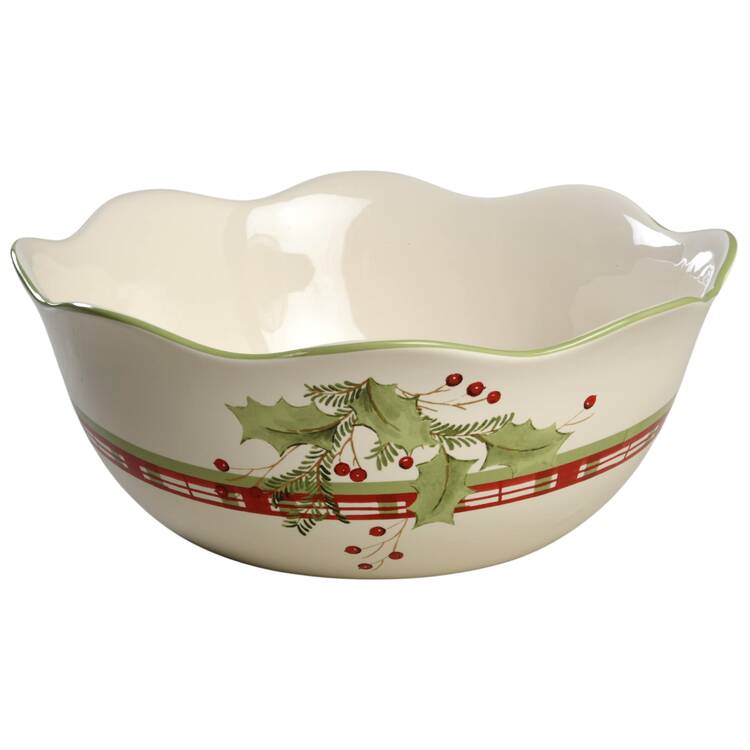 Holiday Gatherings Plaid 10" Round Serving Bowl