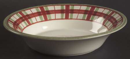 Holiday Gatherings Plaid 9" Individual Pasta Bowl