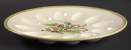 Holiday Gatherings Holiday Berry Deviled Egg Plate