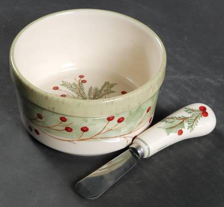 Holiday Gatherings Holiday Berry Dip Bowl & Spreader Set