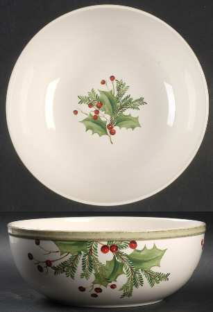 Holiday Gatherings Holiday Berry 8" Salad Serving Bowl