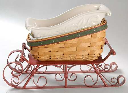 Baskets 2007 Holilday Helper Set w/Sleigh Bowl & Runner