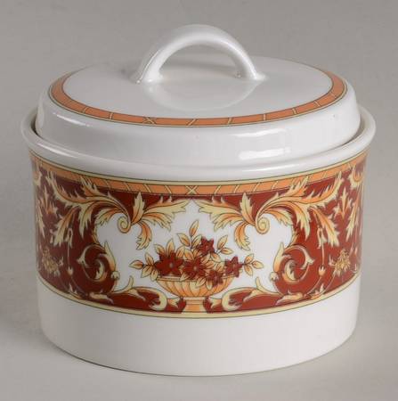 Palazzo Red Sugar Bowl & Lid