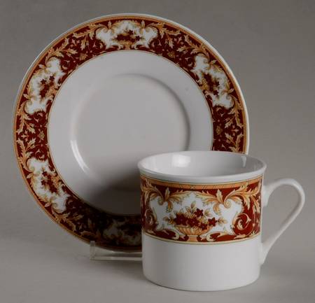 Palazzo Red Flat Cup & Saucer Set