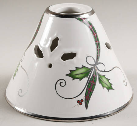 Holiday Nouveau Platinum (White) Shade for Candlestick Lamp