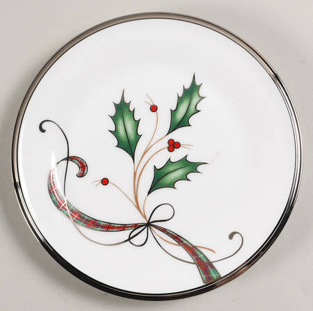 Holiday Nouveau Platinum (White) Bread & Butter Plate