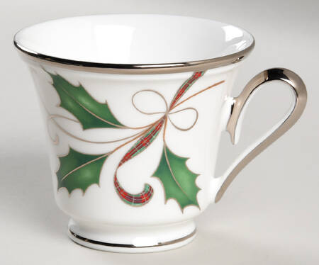Holiday Nouveau Platinum (White) Footed Cup