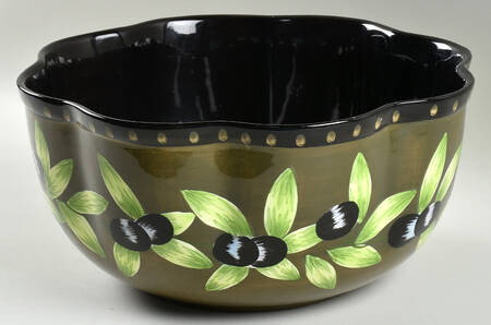 Olive 13" Large Salad Serving Bowl