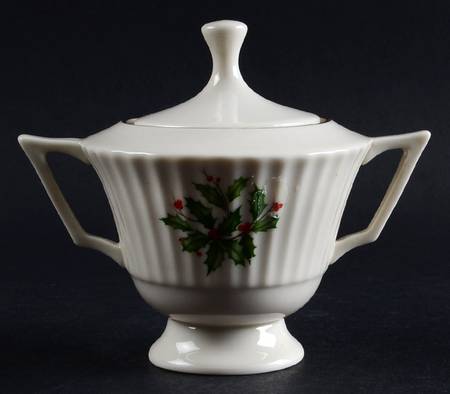 Hollyberry (No Enamel) Sugar Bowl & Lid