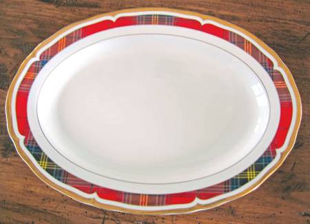 Westbridge Tartan 14" Oval Serving Platter