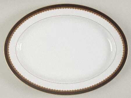 Hastings Chocolate 15" Oval Serving Platter