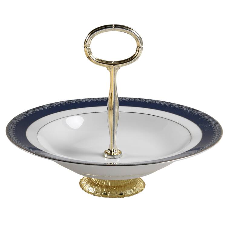 Hastings Cobalt 6"-7" Handled Footed Nut Dish HC
