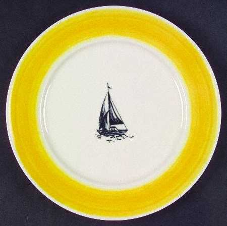 Maritime Stripe Salad Plate
