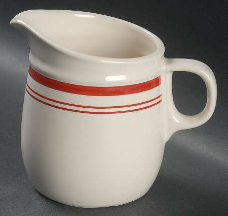 Cafe Stripe Red Creamer