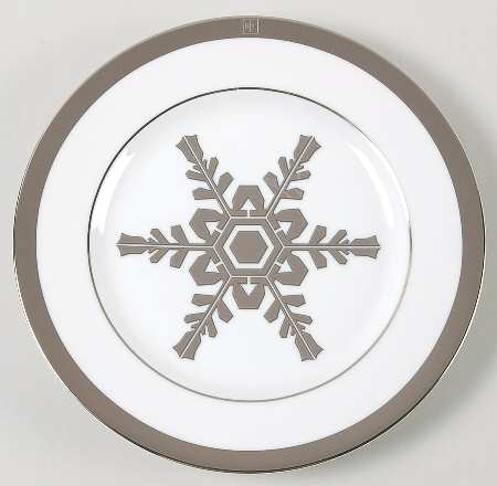 Let It Snow Platinum Dessert/Pie Plate