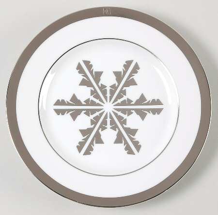 Let It Snow Platinum Dessert/Pie Plate