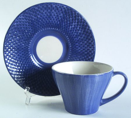 Reed Indigo Cappuccino Cup & Saucer Set