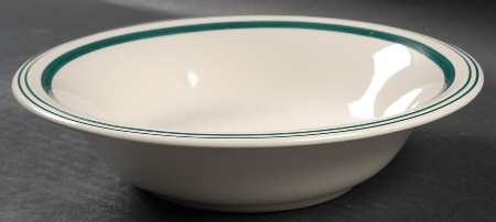 Cafe Stripe Green Coupe Soup Bowl