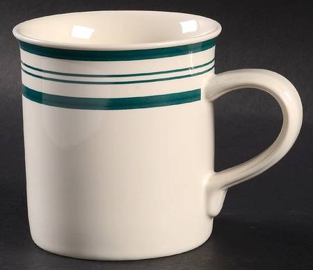 Cafe Stripe Green Mug