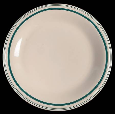 Cafe Stripe Green 12" Chop Plate (Round Platter)