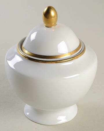 Hampton's Tea (White) Sugar Bowl & Lid