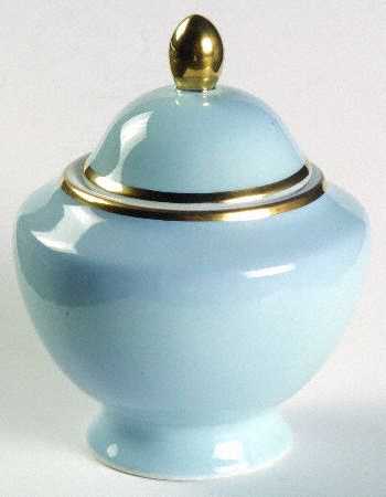 Hampton's Tea Morning Sky Blue Sugar Bowl & Lid