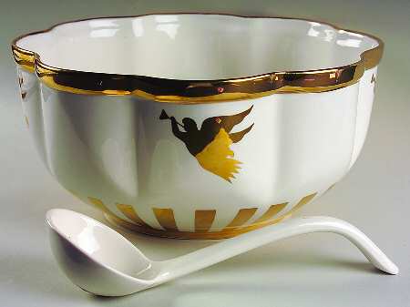 Heraldin Angel Punch Bowl and Ladle