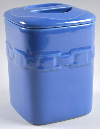 Woven Traditions Cornflower Medium Square Canister & Lid