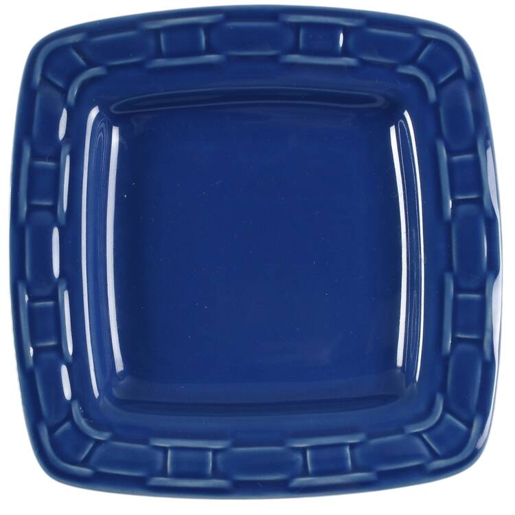 Woven Traditions Cornflower Square Bread & Butter Plate