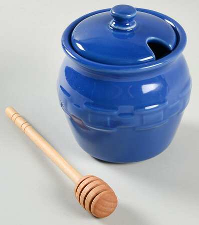 Woven Traditions Cornflower Honey Pot & Lid