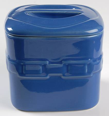 Woven Traditions Cornflower Small Square Canister & Lid