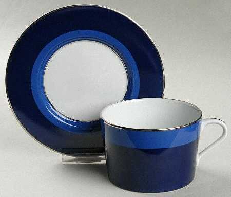 Marina Stripe Breakfast Cup & Saucer Set