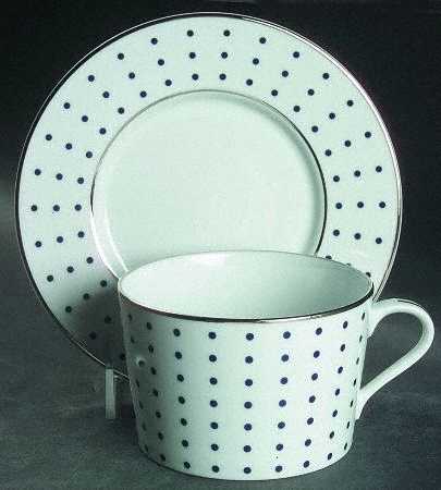 Petite Dot White Breakfast Cup & Saucer Set