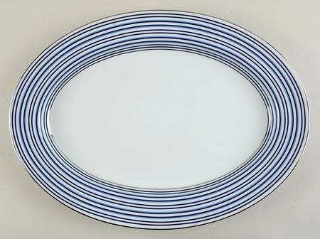 Regatta Stripe 16" Oval Serving Platter