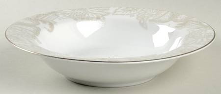 Satin Paisley Platinum Rim Fruit/Dessert (Sauce) Bowl
