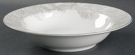 Satin Paisley Platinum 10" Round Vegetable Bowl