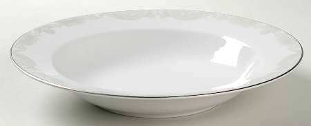 Satin Paisley Platinum Rim Soup Bowl