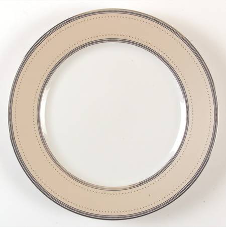 Silk Ribbon Ivory Dinner Plate