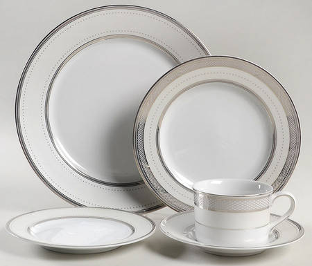 Silk Ribbon Pearl 5 Piece Place Setting