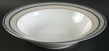 Silk Ribbon Pearl 10" Round Vegetable Bowl