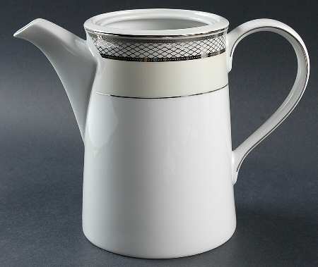 Silk Ribbon Pearl Coffee Pot No Lid